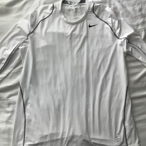 Nike Long-Sleeve Dri-Fit Shirt White - Size XL